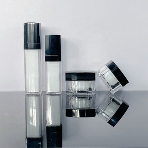 Bao Bì Mỹ Phẩm Sang Trọng 15Ml 20Ml 30Ml <span class=keywords><strong>50Ml</strong></span> Hộp Đựng Kem <span class=keywords><strong>Acrylic</strong></span> Vuông Với Nắp Màu Đen - Product Image 3