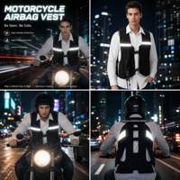 Veste de course sportive avec airbag, protection gonflable de protection du cou et du dos pour motocycliste, taille plus, veste avec airbag
