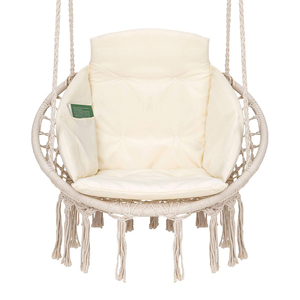 Columpio bohemio moderno con cojín para jardín, <span class=keywords><strong>patio</strong></span>, cuerda colgante, hamaca para acampar al aire libre, para <span class=keywords><strong>patio</strong></span>, dormitorio, parque, escuela - Product Image 2