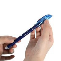 Stylo effaçable à la chaleur, design classique 2024, 0,5 mm, bleu/noir/rouge, stylo gel effaçable avec gomme sur le dessus, pour promotion