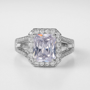 Anello Nuziale Classico Quadrato per Donne, Elegante Gioiello da Dito alla Moda - Product Image 4