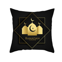 Hstyle fête décor Islam fournitures musulman Ramadan taie d'oreiller 45x45cm islamique Eid cadeaux joyeux Eid Mubarak Ramadan décoration KJ008