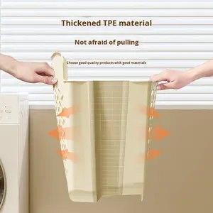سلة ملابس بلاستيكية قابلة للطي وتثبت على الحائط لتوفير المساحة - QYWX QY27 للحمام وصالة الألعاب الرياضية - Product Image 4
