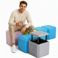 Wohnzimmer Schlafzimmer Möbel Modernes Rubik's Cube Sofa Esszimmer Freizeitstuhl Fünf-in-Eins Fußhocker Klappstuhl