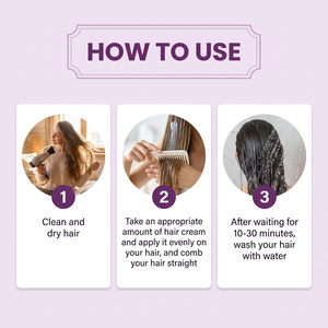 Meilleur extrait de collagène Crème pour cheveux lisses Coiffage puissant Maintient les pointes fourchues Nourrissant Produits pour cheveux secs et bouclés - Product Image 5