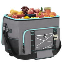 Sac isotherme pliable grande capacité |   Rétention de la fraîcheur pendant 12 heures, étanche aux fuites |   Ouvre-bouteille |   Boîtes en nylon portables pour pique-nique en plein air