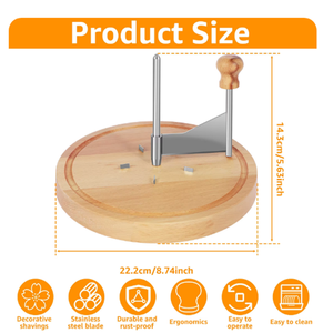 Wooden Handheld <b>Rotary</b> Stainless Steel <b>Cheese</b> <b>Grater</b> Cutting Slicer Machine Chocolate Butter Scraper Food Mill <b>Cheese</b> Tools - Product Image 6