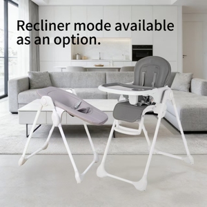 Chaise haute portable et mince pour bébé ASTMF404, moderne, réglable, <span class=keywords><strong>avec</strong></span> double plateau, repose-pieds et <span class=keywords><strong>dossier</strong></span>, <span class=keywords><strong>rehausseur</strong></span> pour enfants, pour la salle à manger et la cuisine - Product Image 4