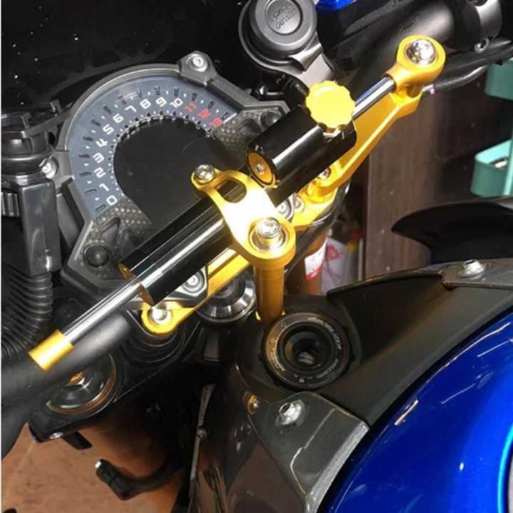 Amortisseur De Direction Moto CNC Aluminium - Universel Pour MT07 MT09 MT10 - Type Court