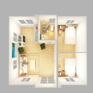 <span class=keywords><strong>Casa</strong></span> Prefabricada Extensible de 20 Pies, 2 o 3 Dormitorios, Contenedor Expandible, <span class=keywords><strong>Casa</strong></span> Prefabricada Plegable de Acero - Product Image 4