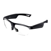 Lunettes audio avec verres transparents, monture transparente, tendance de la mode, blocage de la lumière bleue, casque de jeu pour ordinateur pour les jeunes