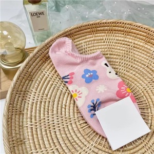 Chaussettes à imprimé floral rétro pour femmes, invisible, fille bon marché, haute qualité, fleur vintage, chaussettes courtes à la cheville, vente en gros, 2024, vente en gros - Product Image 2