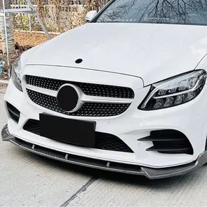อุปกรณ์ตกแต่งลิ้นกันชนหน้าสำหรับรถยนต์เมอร์เซเดสเบนซ์ C-Class W205 C205 S205 AMG ปี 2019 2020 2021 ชุดแต่งดิฟฟิวเซอร์ภายนอกรถยนต์ - Product Image 3