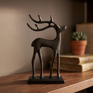 Escultura de Ciervo Metálica, Decoración Navideña Moderna, Adorno para Chimenea, Figura Decorativa Hecha a Mano - Product Image 3