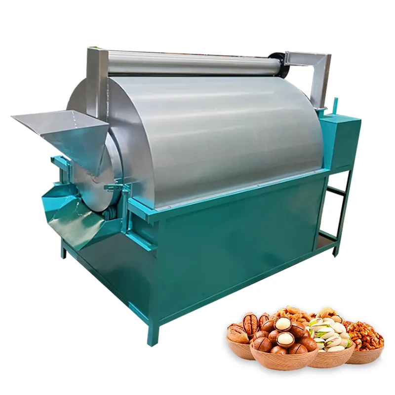 Máquina automática para asar nueces pequeñas de acero inoxidable, 25-500 kg/olla, gran oferta
