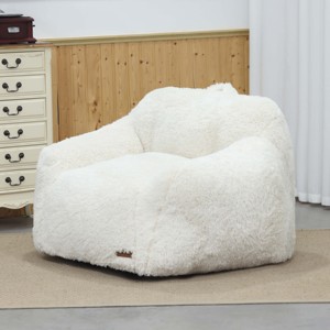 <strong>Faux</strong> <strong>Fur</strong> Bean Bag Chair with Armrests Soft Plush Fluffy <strong>Beanbag</strong> Sofa Modern Living Room Lounge Furniture Bean Bag Sofa - Product Image 5