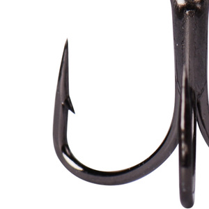 Mustad Triple <b>Hook</b> <b>Black</b> Nickel Lure Fishing Freshwater Fish <b>Hook</b> 3 Pronged <b>Hook</b> TG76 - Product Image 1