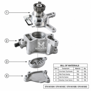 ปั๊มสุญญากาศอัตโนมัติประสิทธิภาพสูง MANER รุ่น OE 07K145100H สำหรับ VW Audi เครื่องยนต์ 2.5L 07K รับประกัน 18 เดือน - Product Image 5