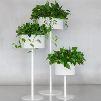 Pots de fleurs décoratifs durables de grande taille en métal pour la décoration de la maison et du bureau