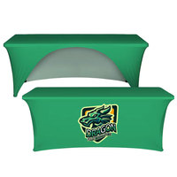 Nappe sur mesure 6ft 8ft, impression couleur CMYK par sublimation, housse de table promotionnelle