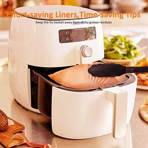 50/100pcs Air Fryer Pergament papier Liner Antihaft-Korb matte Bratpfanne Dutch Oven Grease proof Einweg-Air <span class=keywords><strong>Feyer</strong></span>-Papier - Product Image 3