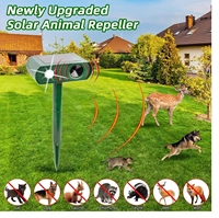 Répulsif pour animaux Répulsif pour chats et chiens à énergie solaire et rechargeable Dissuasion étanche pour animaux de jardin pour la cour de la ferme