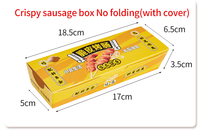 Boîte d'emballage pour saucisses grillées croustillantes, résistante à l'huile, à emporter, boîte d'emballage jetable pour peau de patate douce rôtie