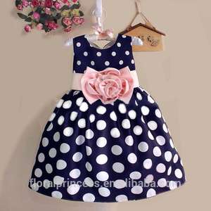 Caldo di Vendita di Estate Super-ragazze di Fiore abiti per il partito e la cerimonia nuziale Dot stampa Bambini Della Principessa di Modo del Vestito <span class=keywords><strong>abbigliamento</strong></span> Per Bambini - Product Image 2