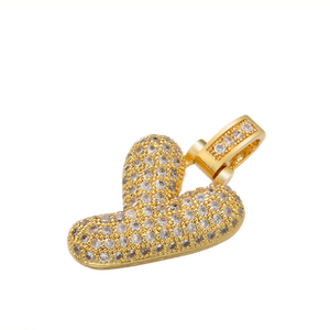 HD0069 Pendentif Fat Fat Hip-Hop en laiton à 26 lettres-Parfait pour la musique <span class=keywords><strong>rap</strong></span> Laiton plaqué or 18 carats - Product Image 5