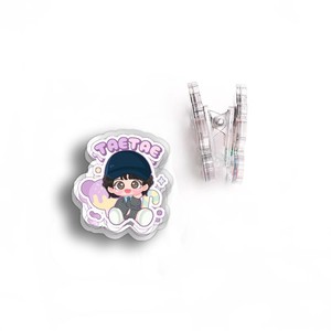 Ingrosso Regali per Fan KPOP dei Bangtan Boys, Cartone Animato <span class=keywords><strong>JUNGKOOK</strong></span>/V/JIMIN/RM/J-HOPE/SUGA, Acrilico Bifacciale 4,5cm, Stampa UV per Capodanno - Product Image 1