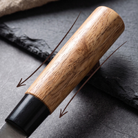 Couteau de chef en acier composite inoxydable de 18 pouces, finition martelée à la main, extra-épais, antirouille |   Couture minimaliste moderne