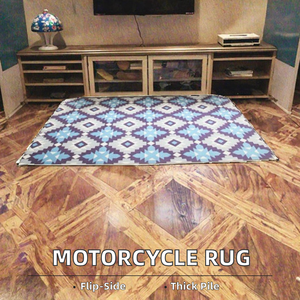 Alfombra Moderna Abstracta de Pelo Medio, Tejida, Estampada, de Lana/Seda, Reversible, para Sala de Estar, Hogar, Viajes y Oración - Product Image 2