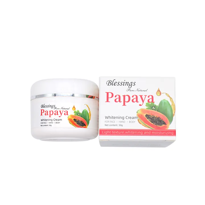 Özel etiket OEM ODM cilt bakımı organik nemlendirici beyazlatma Papaya yüz kremi
