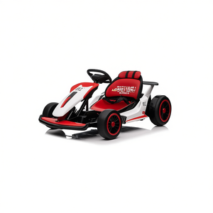 Voiture électrique rouge pour enfant, type kart, 125 cm, 3-8 ans, avec télécommande - Product Image 1