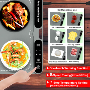Silicone Classic Rectangle Food Heating Mat Flexible <b>Smart</b> Temperature Control Large Dining Placemat Home Warming <b>Pad</b> New - Product Image 2