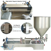 Remplisseur à piston pneumatique semi-automatique (50-500ml) -Remplissage de précision pour sauces, sirops et baumes cosmétiques en verre/plastique