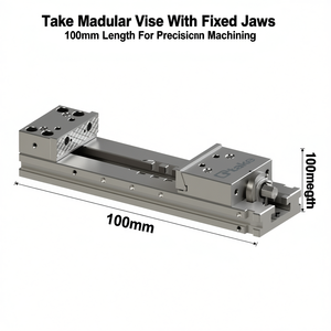 Ttake Modular Vise With Fixed Jaws 100mm Length For Precision <b>Machining</b> - Product Image 2