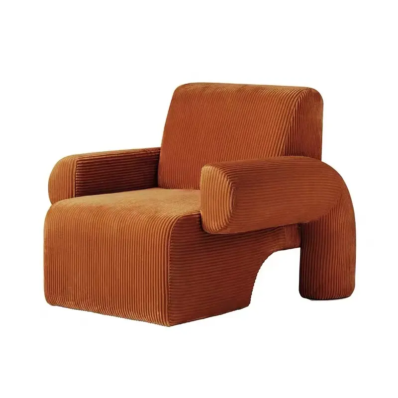 Modern Living Room Single Lazy Sofa Chair Upholstered Bedroom Armchair Fabric Fashion Sofa Chair