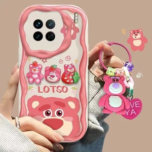 ShanHai 3D Ours Lapin Fleur Téléphone Chaîne Lanière Cas Pour <span class=keywords><strong>iPhone</strong></span> 15 Pro Max 14 11 13 <span class=keywords><strong>12</strong></span> <span class=keywords><strong>Mini</strong></span> XR 6s 6 8 7 Plus XS SE Mignon Couverture - Product Image 4