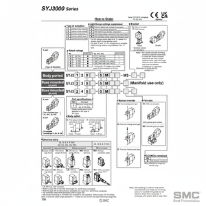 Électrovanne pneumatique SMC Produit de vannes de commande SYJ3233-5LU - Product Image 1