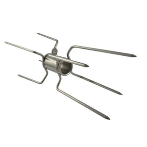 Accesorio para Barbacoa, Pincho para Pollo <span class=keywords><strong>de</strong></span> Acero Inoxidable 304 <span class=keywords><strong>de</strong></span> Grado Alimenticio, Redondo <span class=keywords><strong>de</strong></span> 22 mm, Doble Punta, Grande - Product Image 1