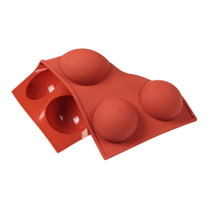 Moule <span class=keywords><strong>demi</strong></span>-sphère en silicone à 6 cavités pour la fabrication de savon au chocolat chaud et de desserts. - Product Image 4