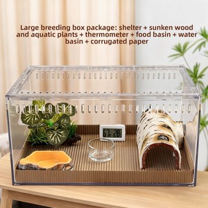Terrario Riscaldato a Temperatura Controllata per Rettili, Gechi, Serpenti e Altri - Uso Esterno, Materiale ABS, Rimovibile e Lavabile - Product Image 2