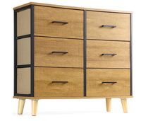 Grands commodes en bois avec 6 tiroirs, armoires pour chambre à coucher, salon, maison