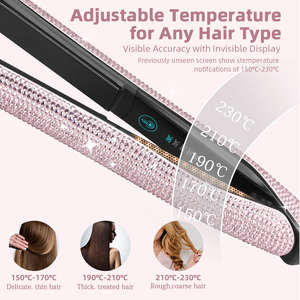 جهاز فرد الشعر الماسي المحترف والمزدوج الجهد المحمول Ghi التيتانيوم ، كهربائي للإلكترونيات الاستهلاكية - Product Image 6