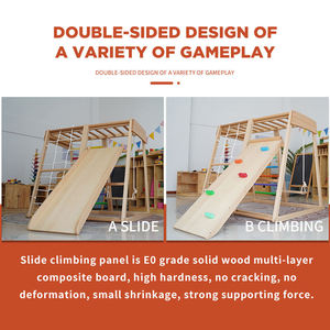 Cadre d'escalade pour enfants, échelles d'escalade pliables en <span class=keywords><strong>bois</strong></span>, jouets, jeu d'escalade, <span class=keywords><strong>arche</strong></span> intérieure et rampe, cadre pour terrain de jeu pour enfants - Product Image 2