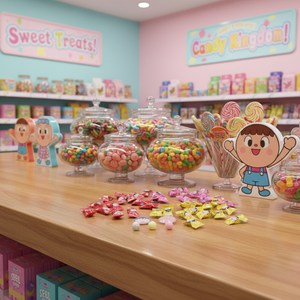 Chibi Maruko IP Super Sour <span class=keywords><strong>Soda</strong></span> Candy Custom Sabores y colores mezclados <span class=keywords><strong>Caramelos</strong></span> <span class=keywords><strong>de</strong></span> bola afrutados con clips acrílicos Caja <span class=keywords><strong>de</strong></span> embalaje - Product Image 6