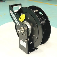 Carrete de cable retráctil de aleación de aluminio con resorte, anillo deslizante de aleación de oro de 3 núcleos, portátil para escenario, venta al por mayor directo de fábrica