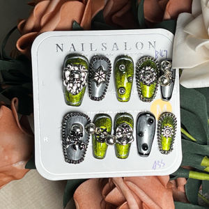 Venta directa 2024 de lujo hecho a mano logotipo personalizado Prensa en uñas producto de uñas acrílicas - Product Image 5