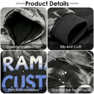 Sweat à capuche ample personnalisé RAMAX imprimé par sublimation pour homme, en coton épais 500 GSM, idéal pour l'automne - Product Image 3